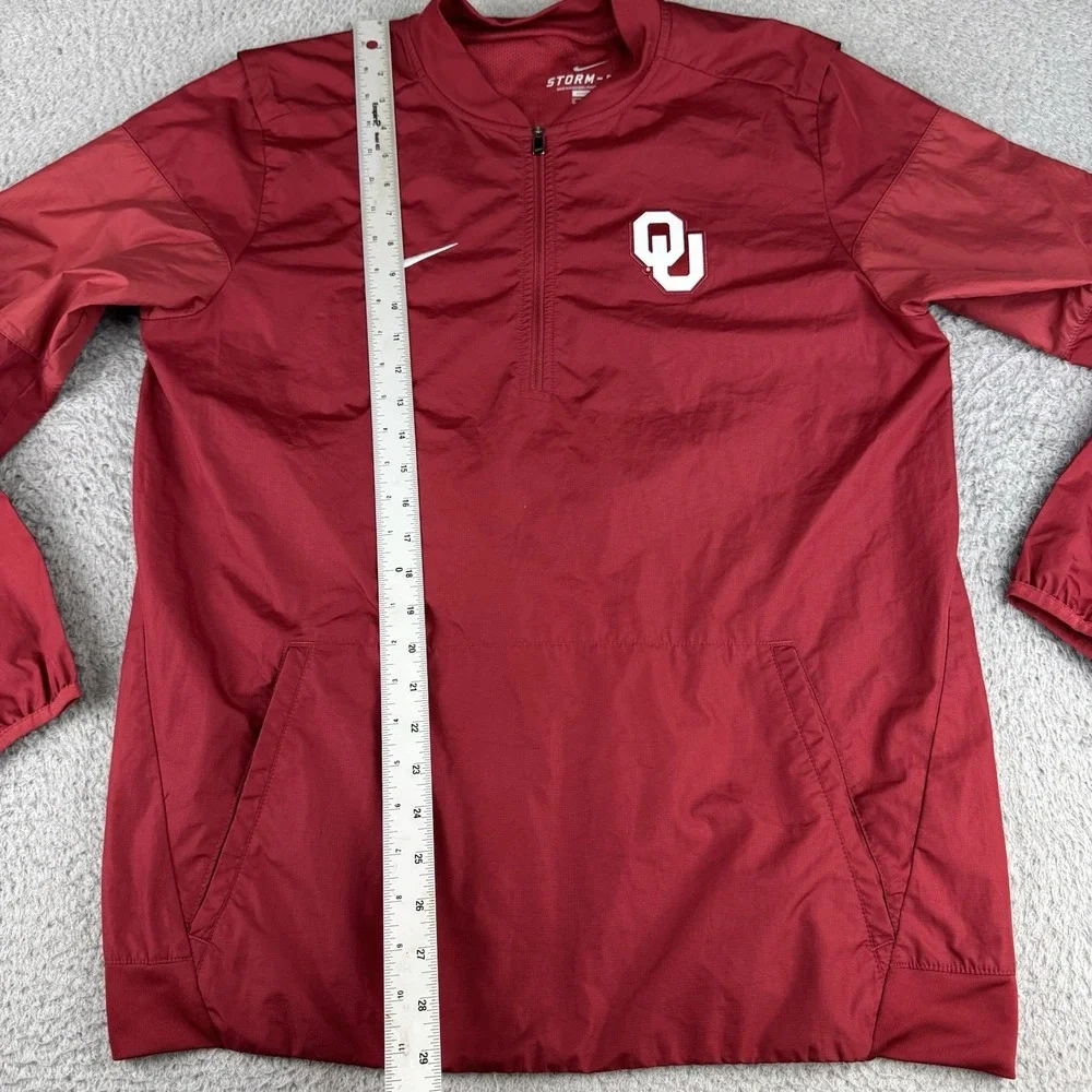 Nike OU Sooners STORM FIT 1/4 Zip Pullover Windbreaker Men's Size Medium